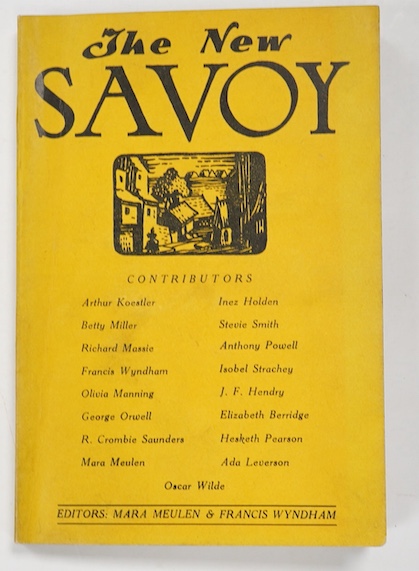 Meulen, Mara & Wyndham, Francis (ed.) - The New Savoy, 203pp, card covers, New Savoy Press, London 1946, includes the first book publication of Orwell's essay, A Hanging & Anthony Powell's A Reference for Mellors.